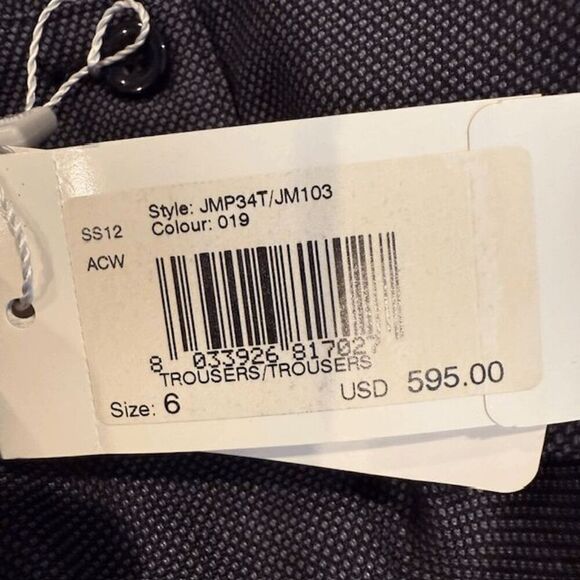 NWT Armani Collezioni Silk & Wool Blend Gray Dress Pants JMP34T Stretch Size 6 - Picture 7 of 16